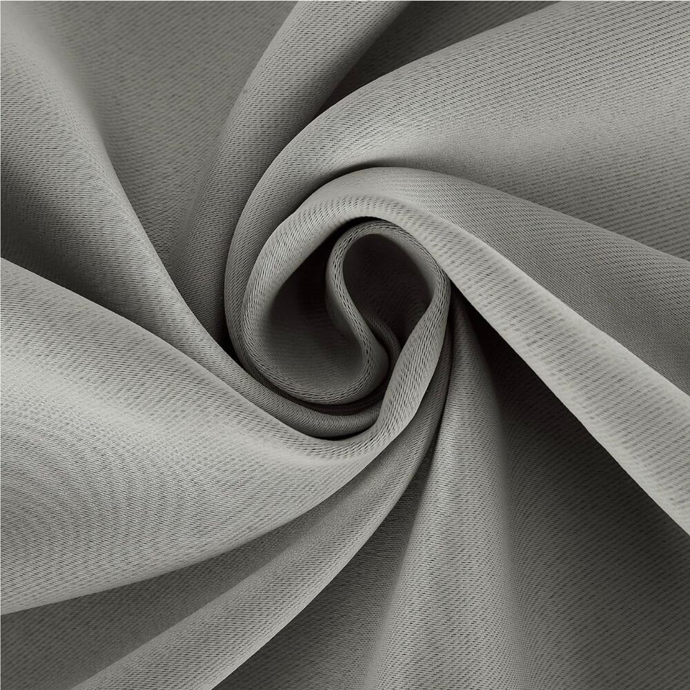 2 One Panel Sun Zero Easton Blackout Rod Pocket Curtain Panel 40"x84" Silver s30 - Picture 5 of 10